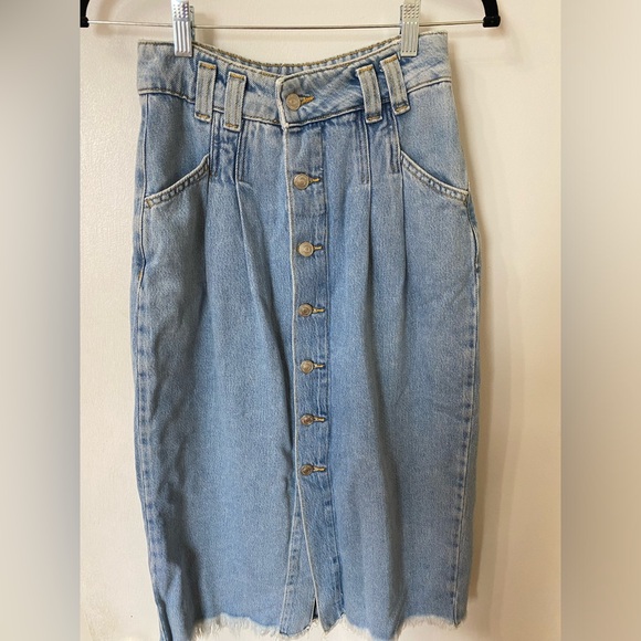 MIDI denim skirt - Picture 1 of 3